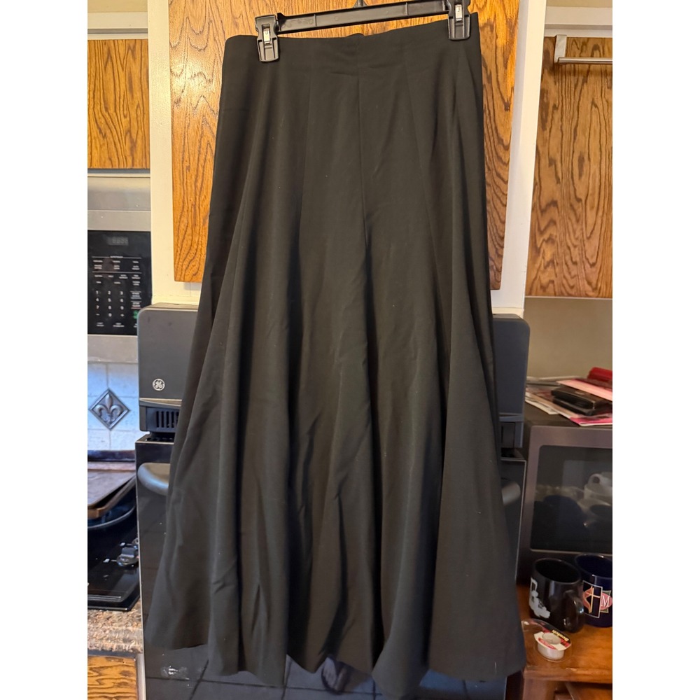 Coldwater Creek‎ Black Gored Maxi Skirt Womens 6 A-Line Flowy Stretch H24691